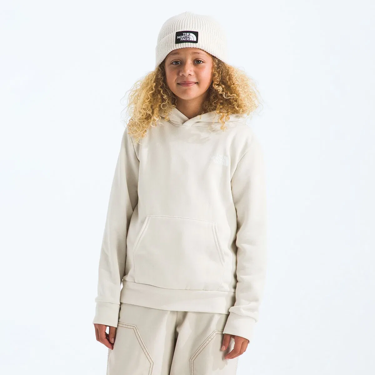 Детское худи с принтом Evolution Box NSE Pullover Graphic Hoodie The North Face, White Dune — фото 4