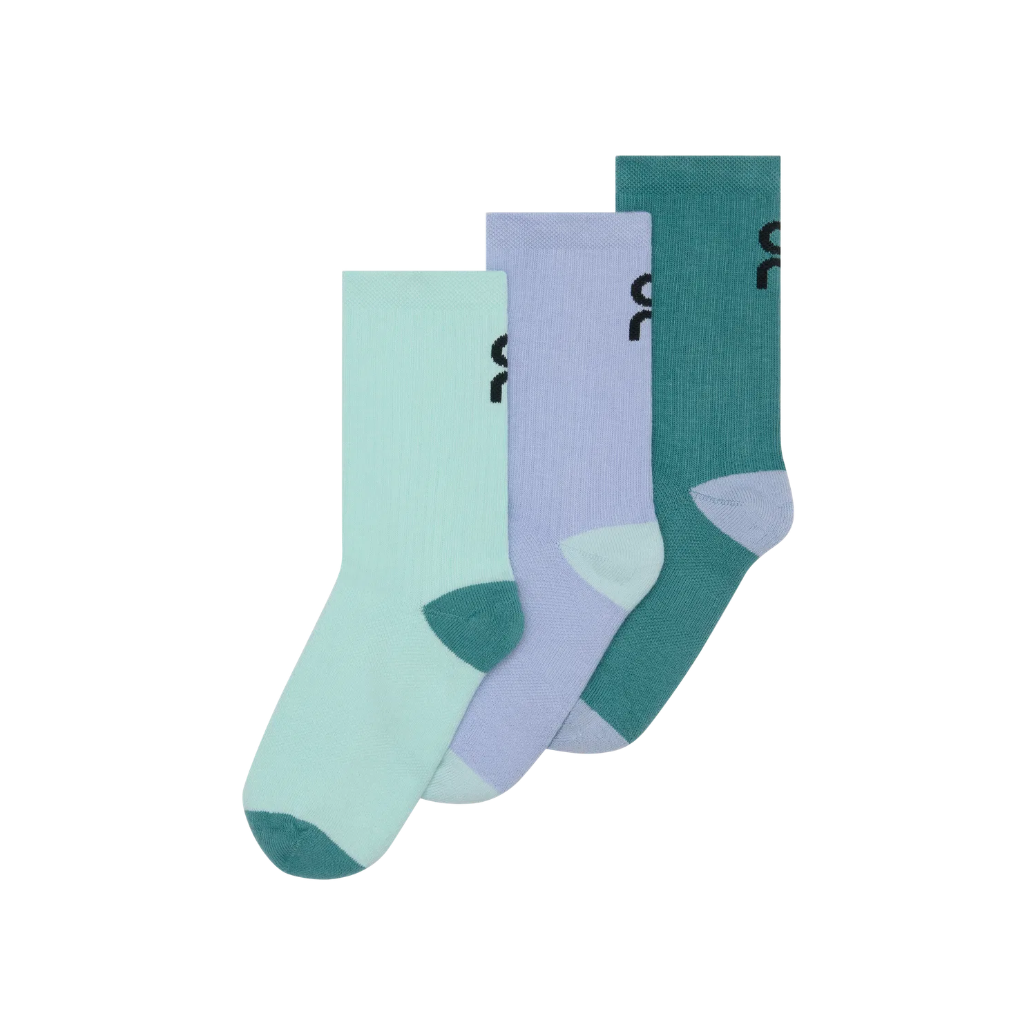 Детские высокие носки с логотипом, 3 пары, Logo Sock High, On, Celeste Storm