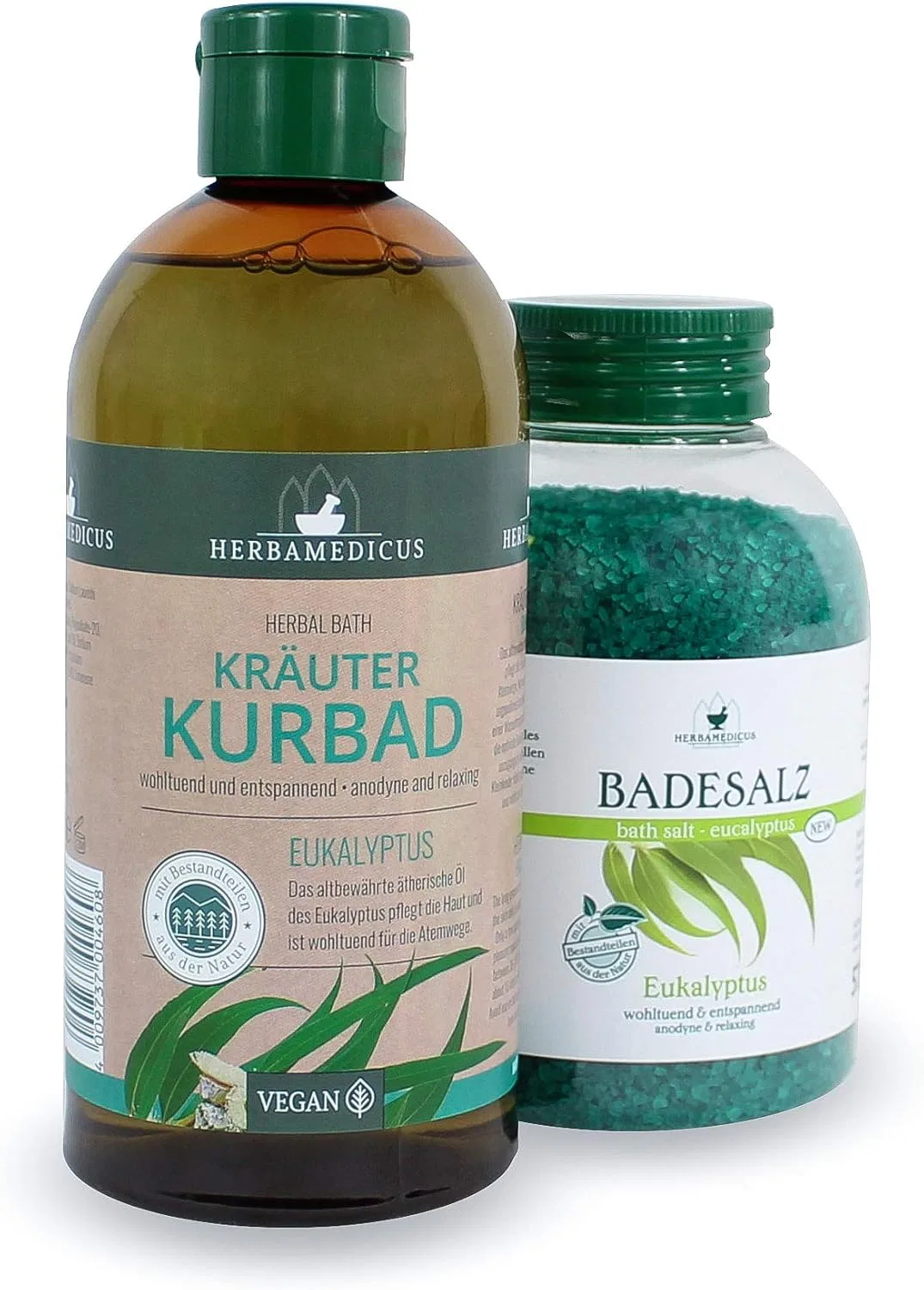 Набор для ванны Herbamedicus с эвкалиптом: травяная ванна и соль для ванны Herbamedicus