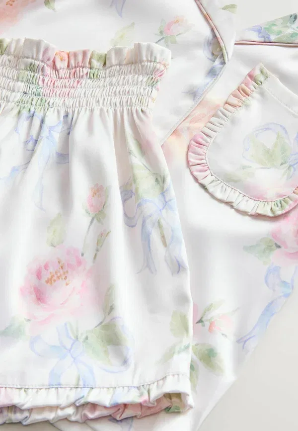 Пижамный комплект с цветочным принтом Regular fit Next Ecru Pink, розовый — фото 2