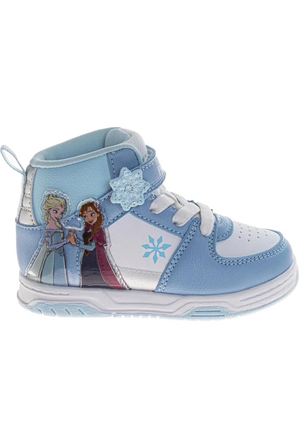 Кроссовки детские высокие с принтом Frozen Disney, синий белый — фото 2