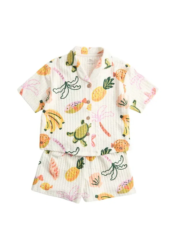 Комплект пижама с принтом Unisex set, Marks & Spencer, Ecru Mix, экрю