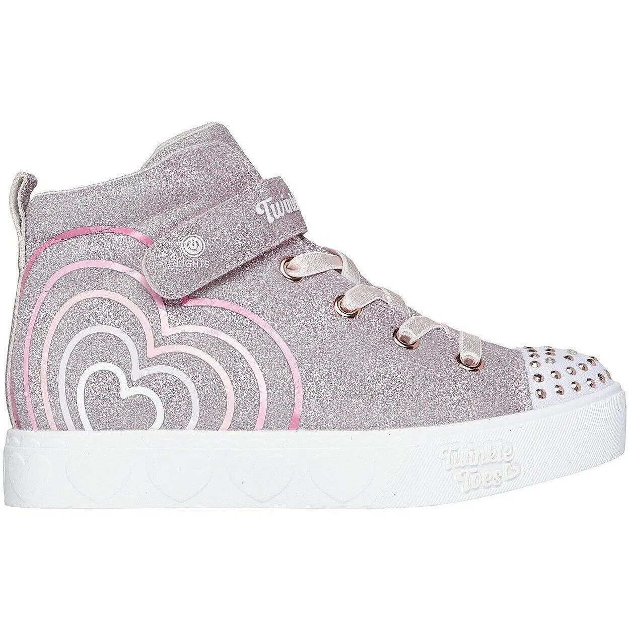 Детские кроссовки с принтом Skechers Heart Steps - Heart Glow, Violett — фото 3