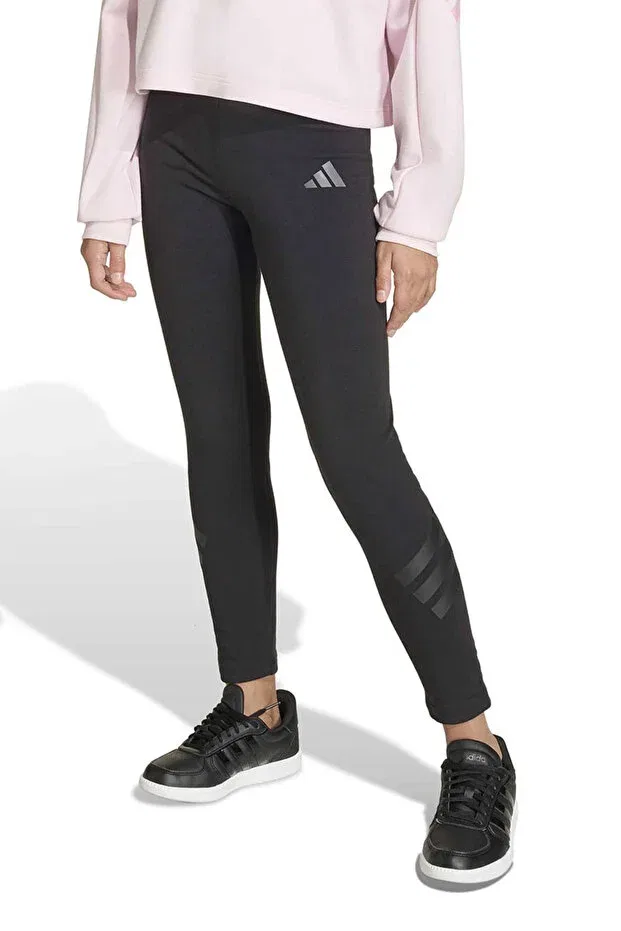 Детские леггинсы для девочек скинни Adidas, Black/Black