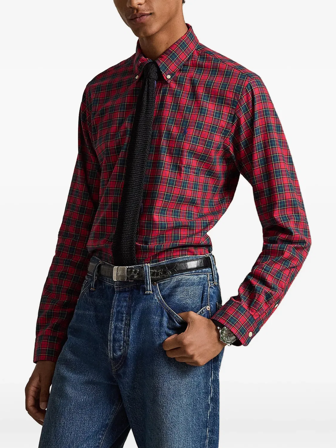 Рубашка в клетку тартан Polo Ralph Lauren, красный
