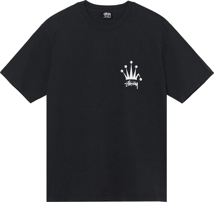 

Футболка Stussy Regal Crown Pigment Dyed Tee 'Black', черный