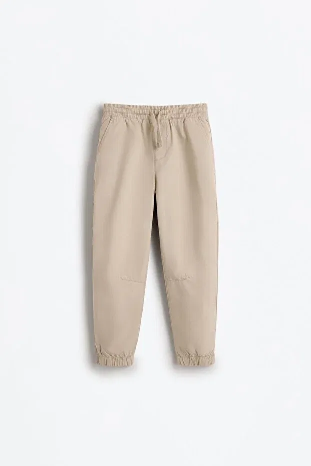 Детские брюки-джоггеры для девочек хлопковые Lefties, Sand Color — фото 4