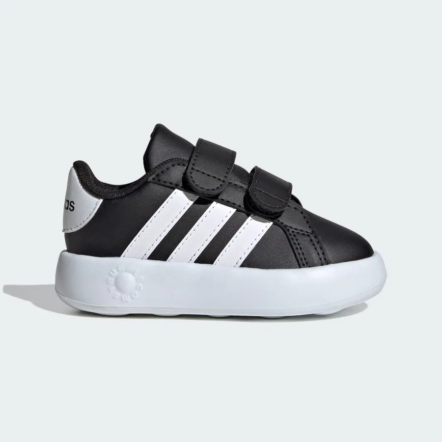 Детские кроссовки с ремешками на липучке Grand Court 2.0 adidas, Черно-белый