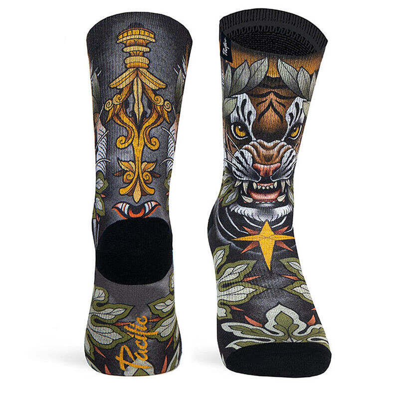 

Носки для бега из ткани Coolmax Unisex Roar, сублимированный Многоцветный PACIFIC AND CO, цвет negro