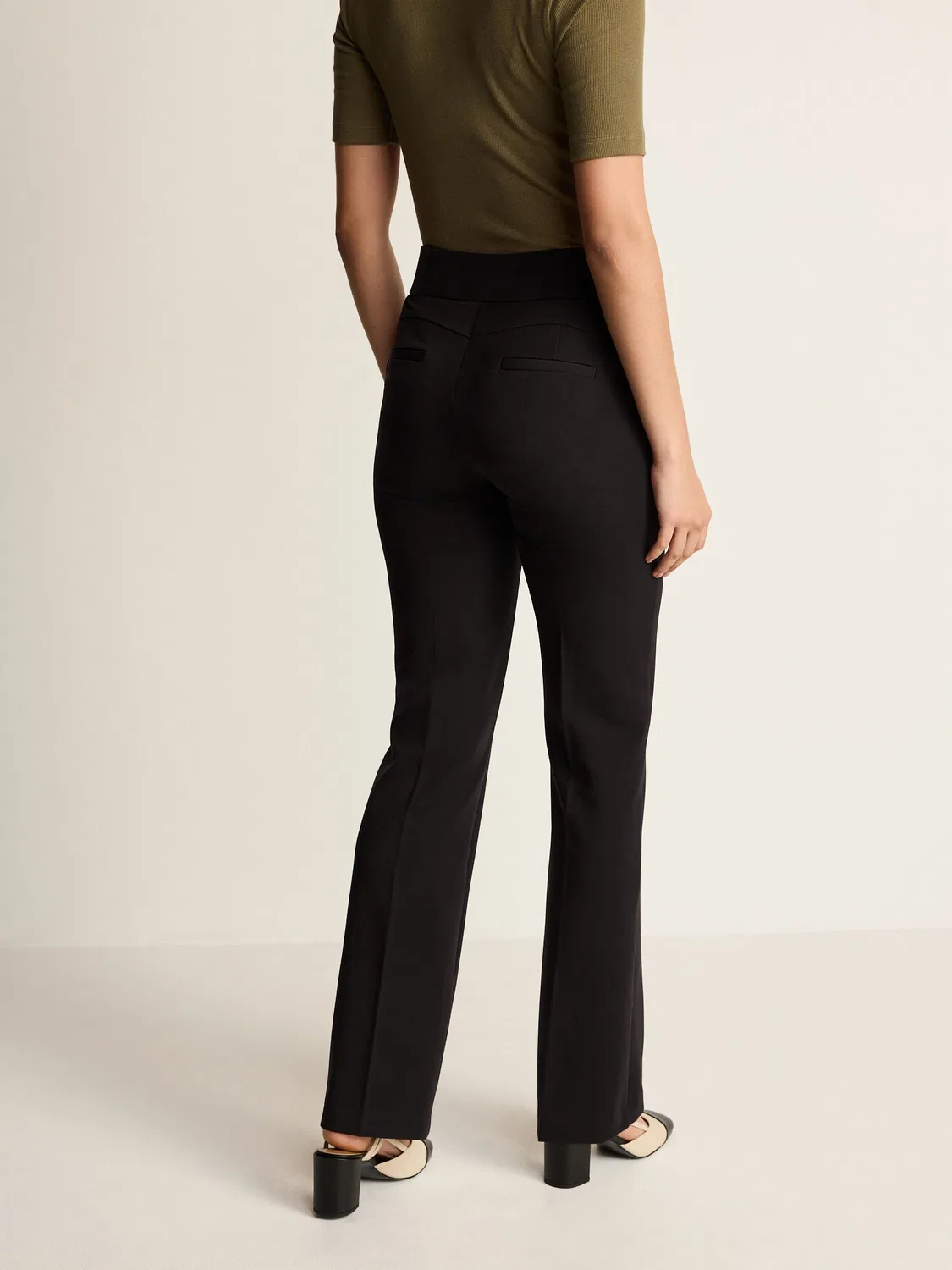 Брюки-клеш Black Bootcut Tailored Trousers Next, черный — фото 3