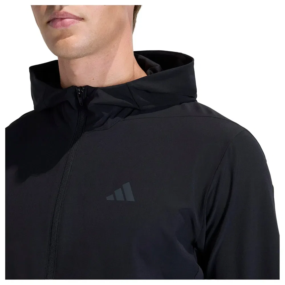 Мужское худи с длинной молнией D4T Workout Adidas, Black — фото 4