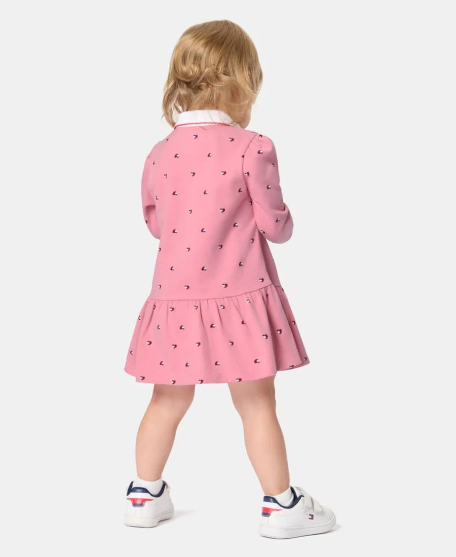 Детское платье с длинным рукавом и шорты, 2 предмета Tommy Hilfiger, Sea Pink — фото 3