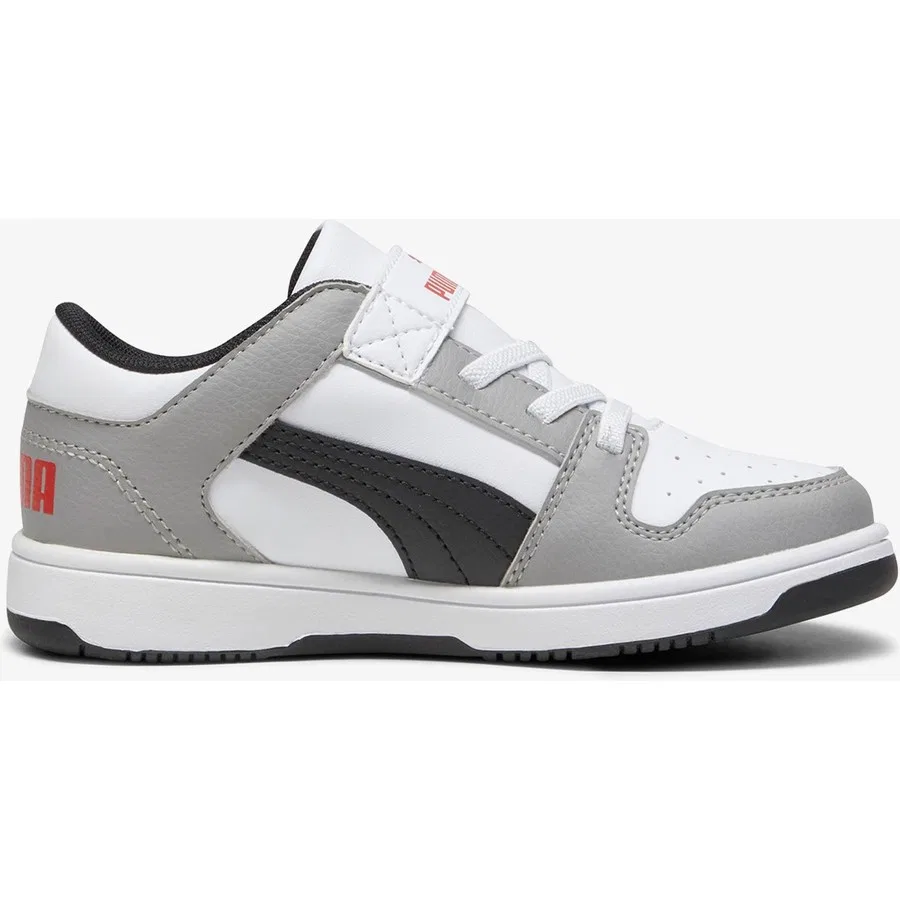Детские кроссовки с синтетическим верхом Rebound Layup Low Puma, Серый — фото 2