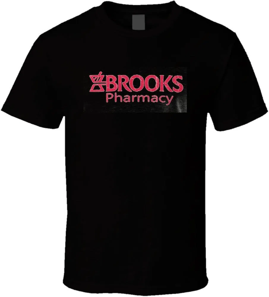 Мужская ретро футболка Brooks Pharmacy Gildan, Black — фото 2