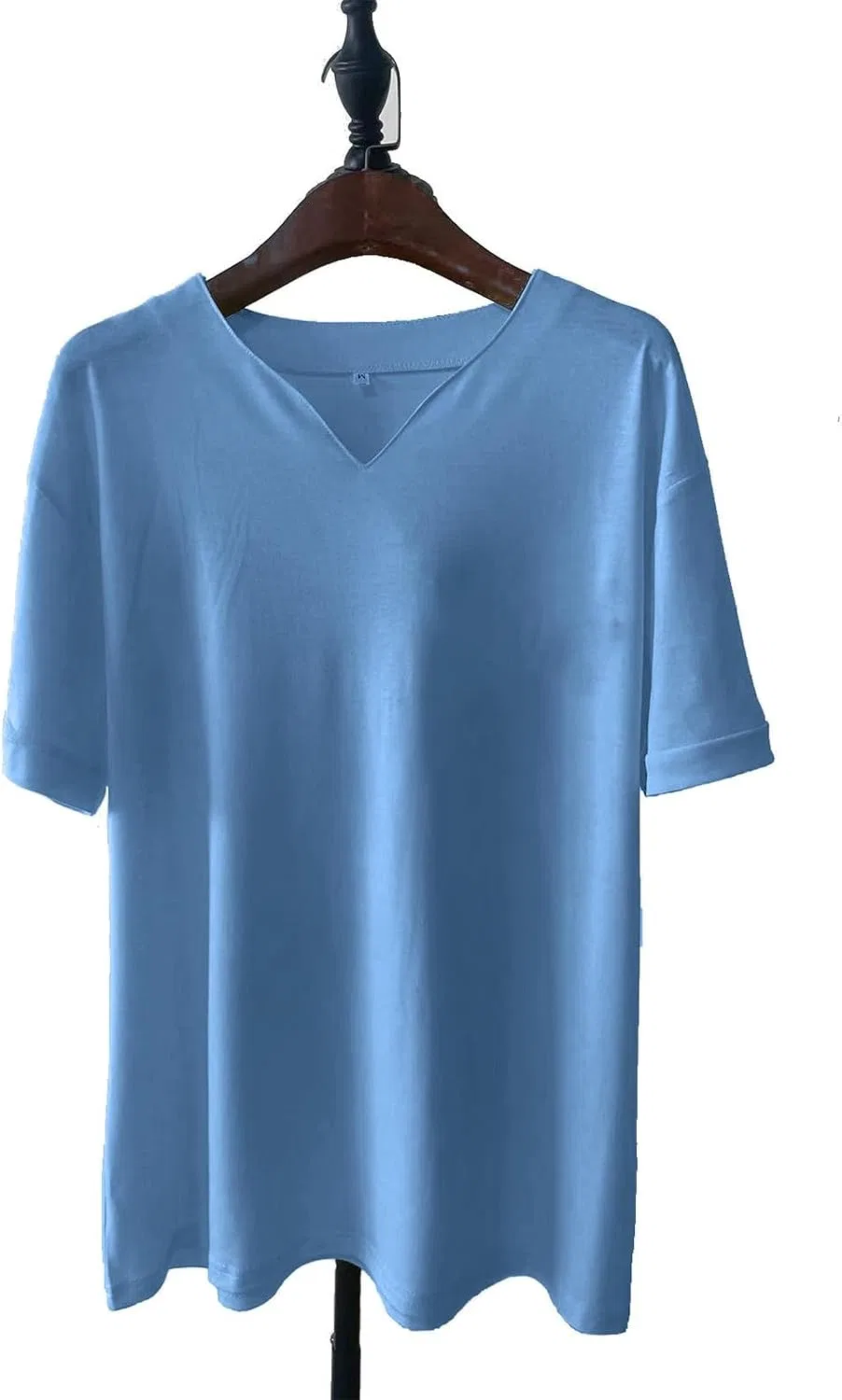 Мужская футболка с V-образным вырезом Casual Short Sleeve, Light Blue — фото 3