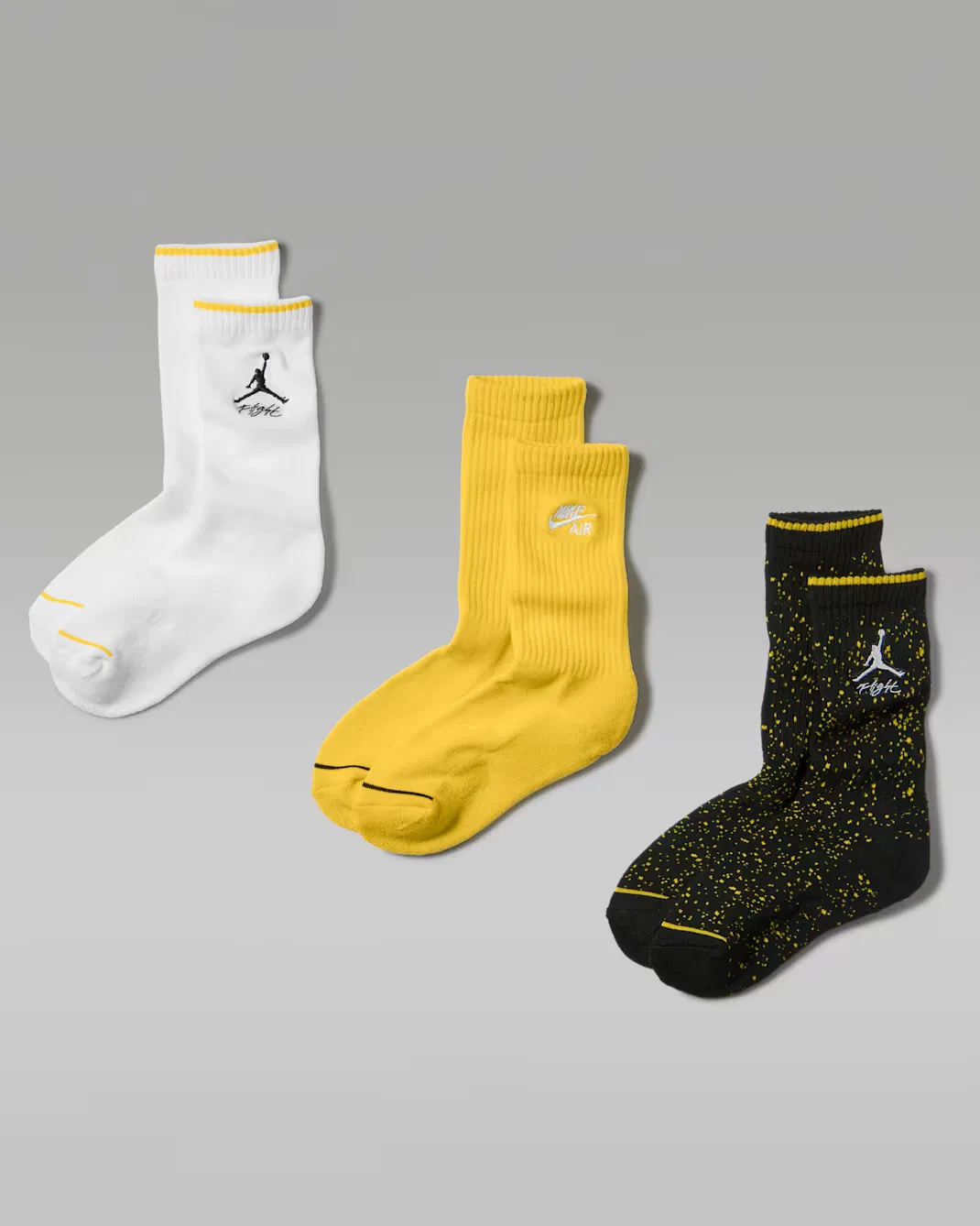 Детские носки AJ4 Crew Socks (3 пары) Jordan, Tour Yellow