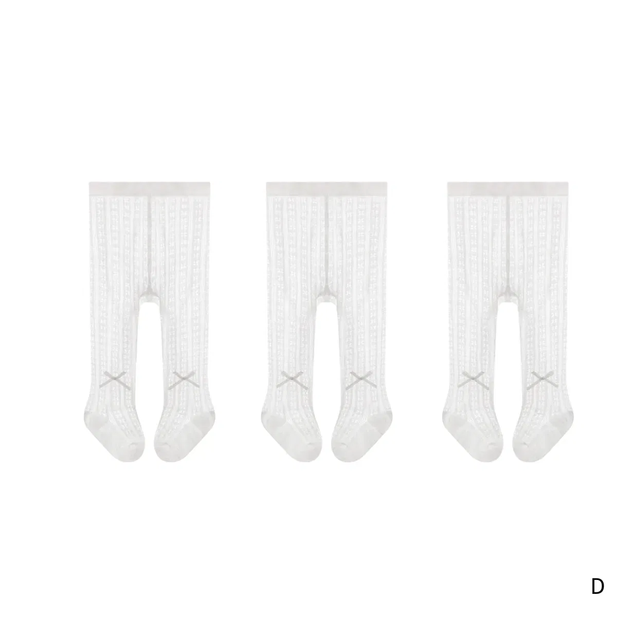 Колготки ажурные с бантом Munaduna, белый