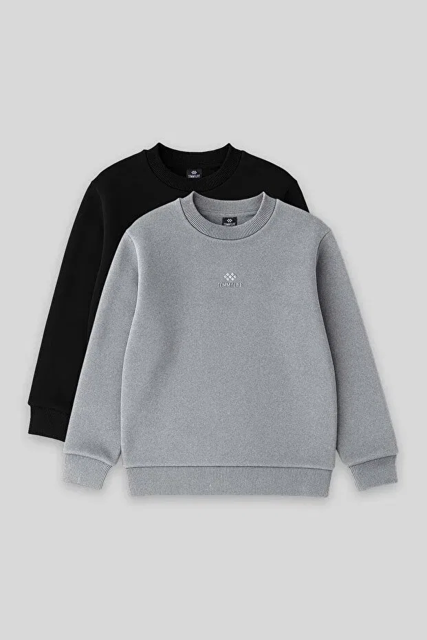 Детские свитшот для мальчиков хлопковый Tommy Life, Black-Gb Continues