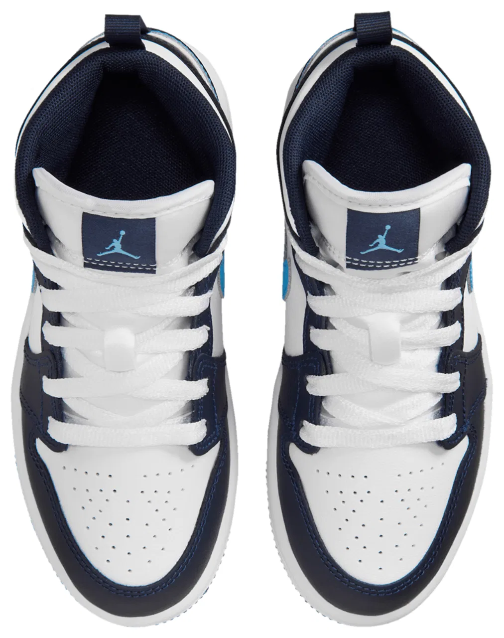 Детские кроссовки AJ 1 Mid Jordan, цвет Dark Powder Blue/White/Obsidian — фото 4