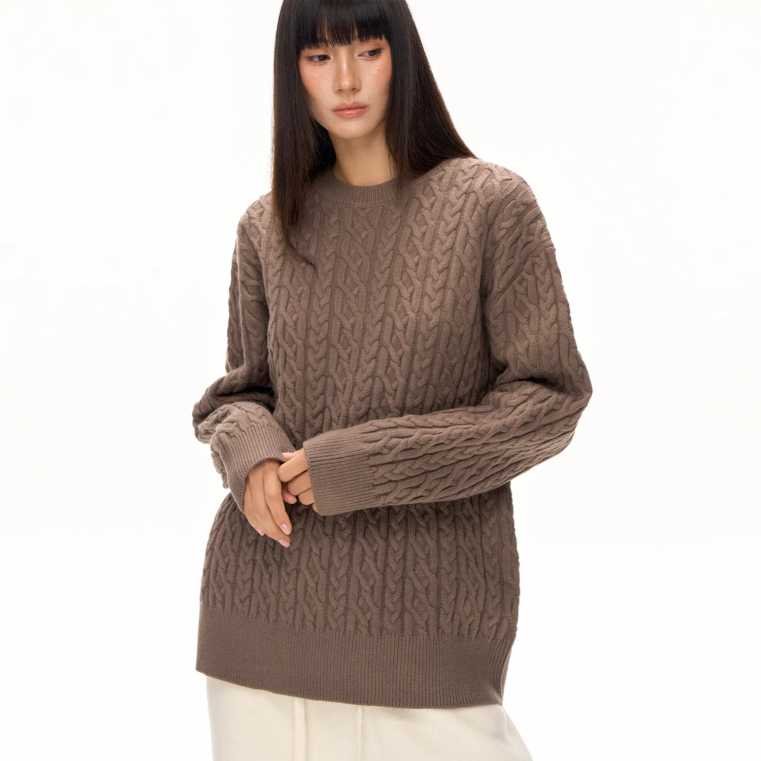 Детский свитер с круглым вырезом Vintage Brown CLIMAX VISION, Vintage Brown — фото 4