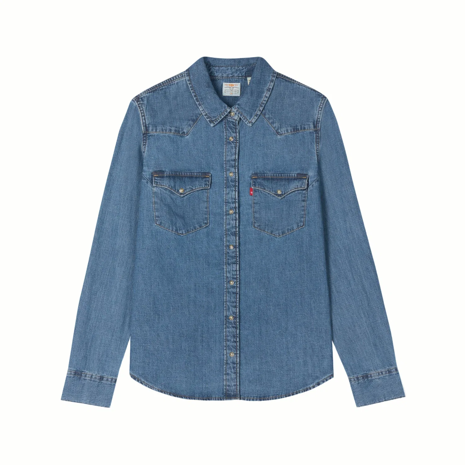 Женская рубашка с воротником Levis, Medium Blue