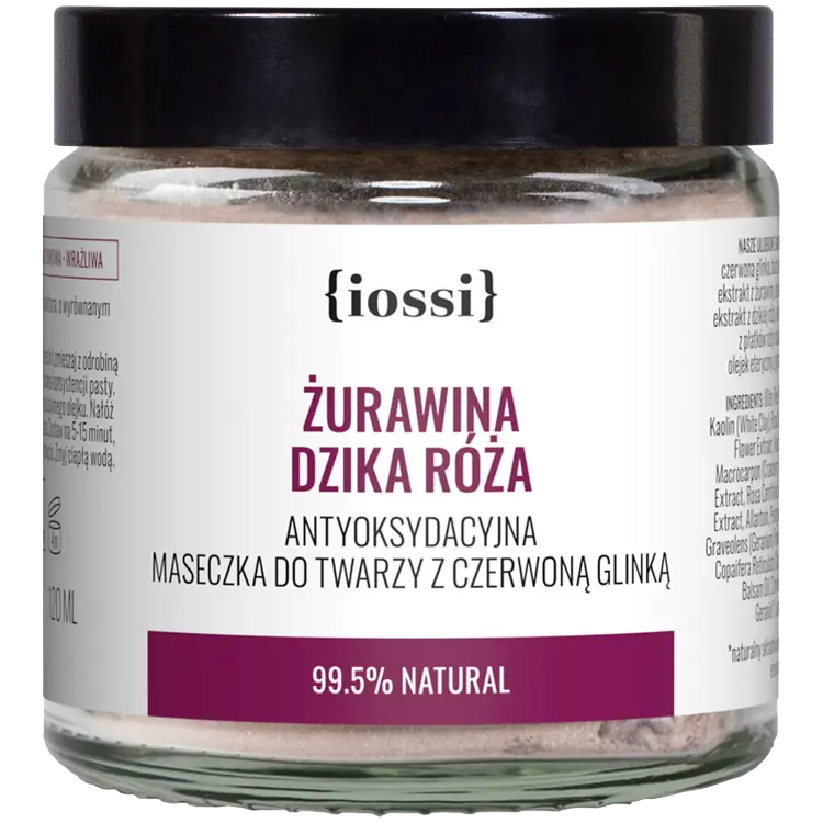 

Iossi Żurawina Dzika Róża антиоксидантная маска для лица с красной глиной, 120 мл