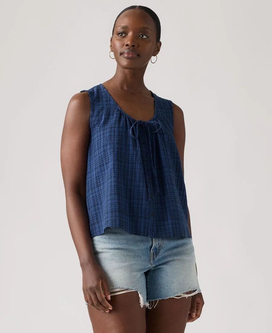 Блуза без рукавов Luella Levi's, Busy Plaid True Navy