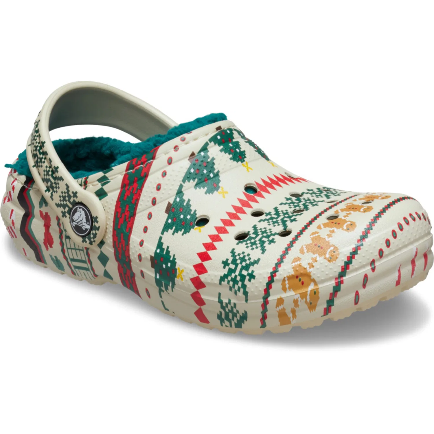 Детские зимние сабо с рождественским принтом Crocs, Multicolor