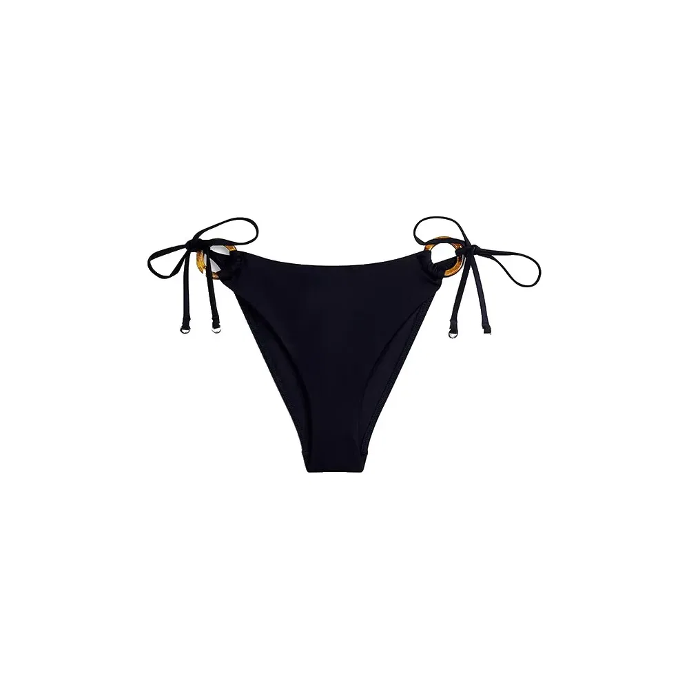 Женские плавки бикини с завязками по бокам Side Tie Tommy hilfiger, Black