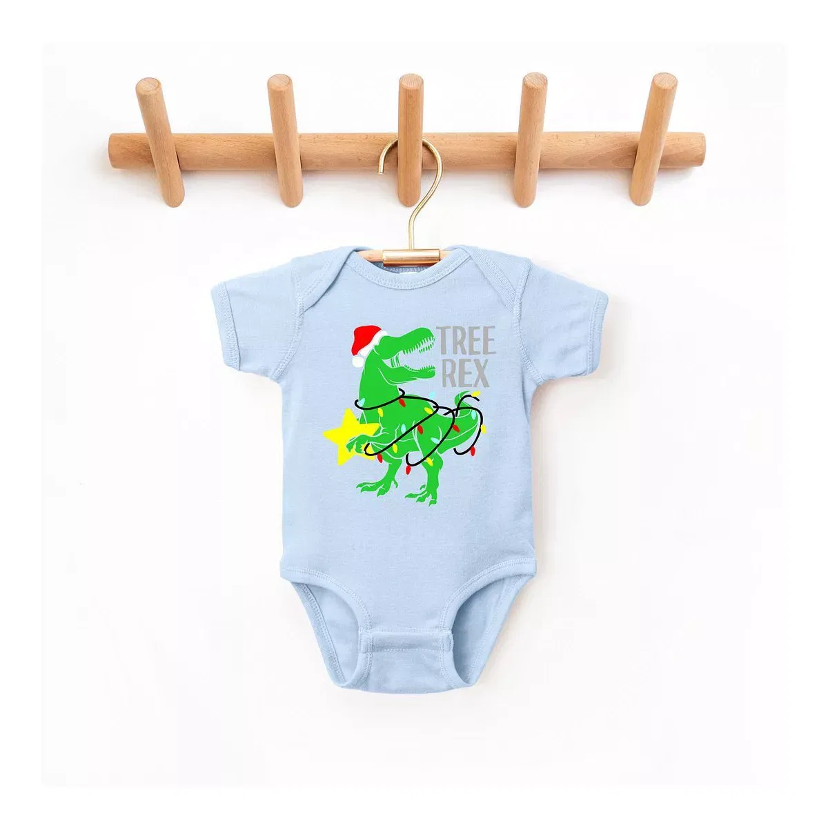 Детское боди с коротким рукавом Tree Rex The Juniper Shop, Light Blue
