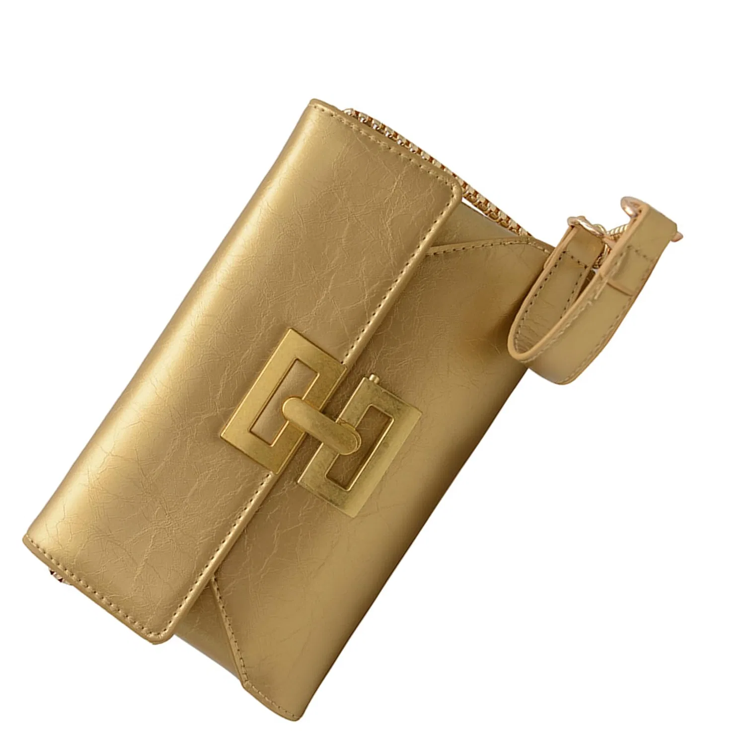Женская кросс-боди сумка из PU-кожи, Gold EXQIOUR фото
