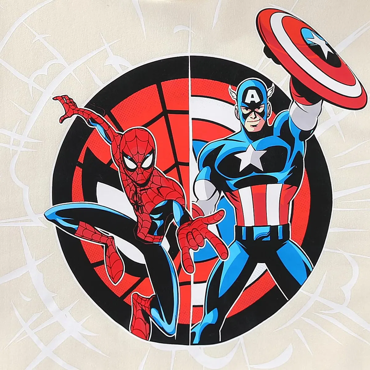 Комплект одежды для мальчиков с принтом Marvel Spider-Man Captain America Avengers, Beige — фото 4