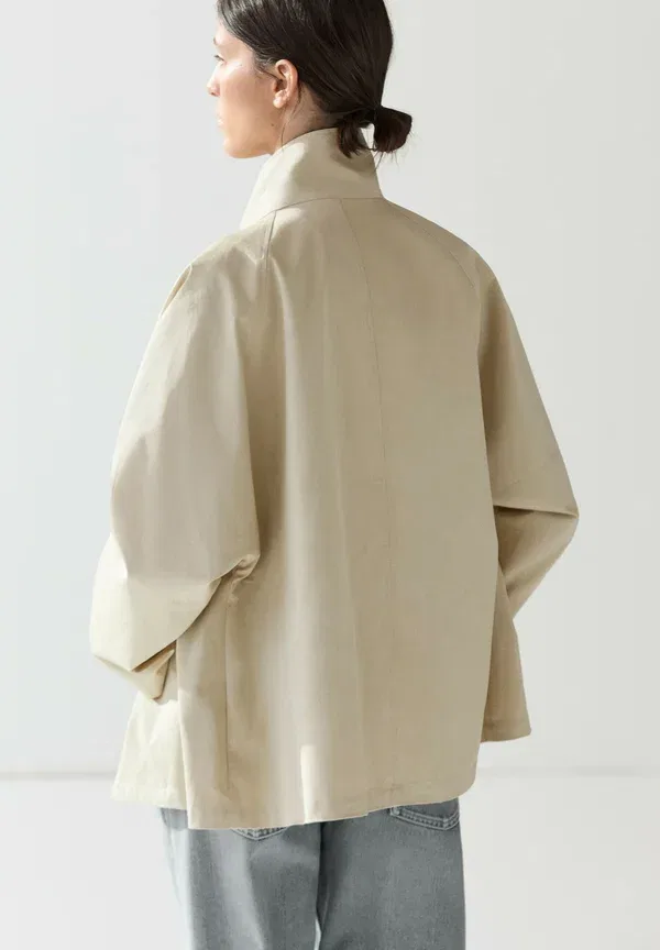 Куртка хлопковая Summer jacket Massimo Dutti, бежевый — фото 2