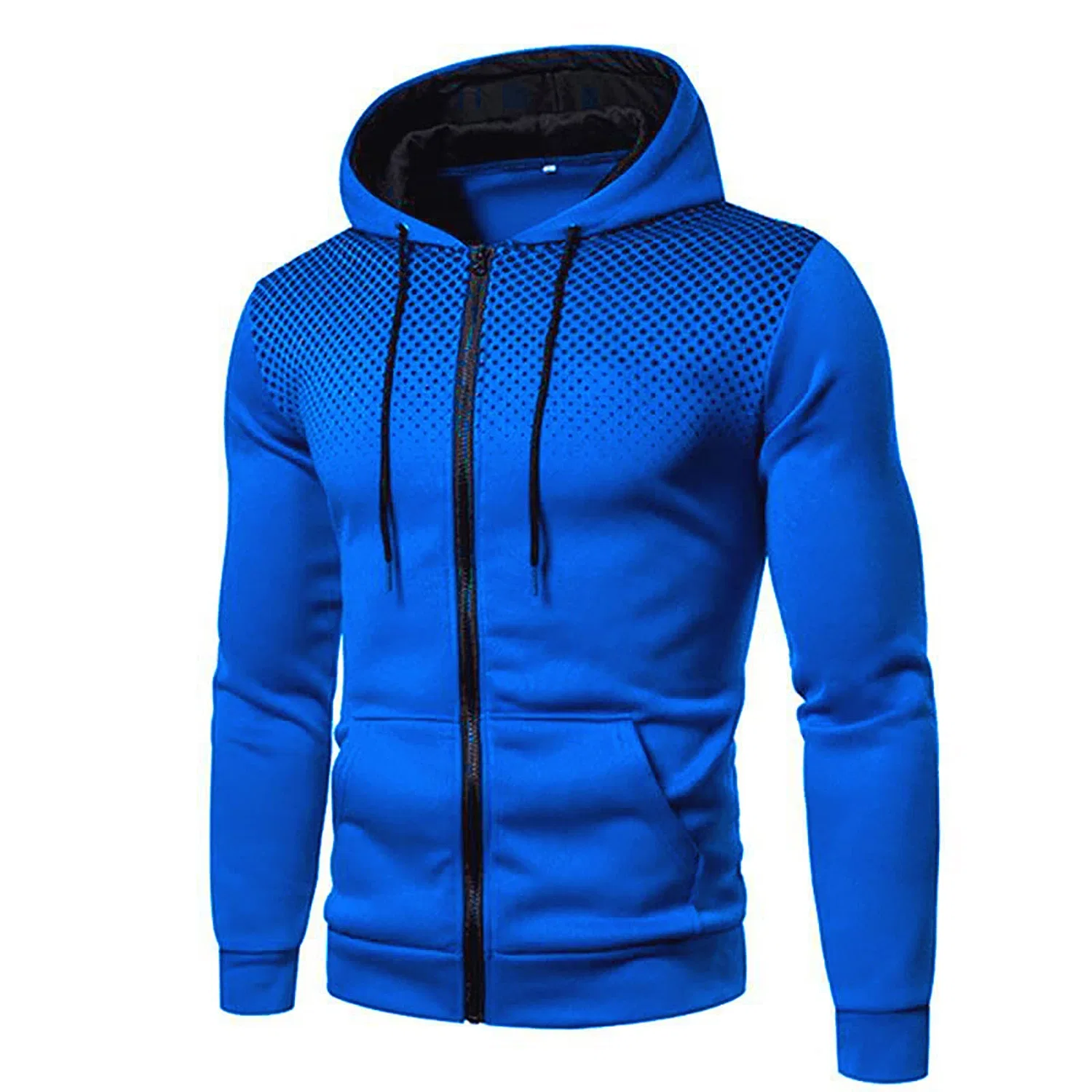 Мужской флисовый худи из хлопковой смеси Army, A-blue — фото 3