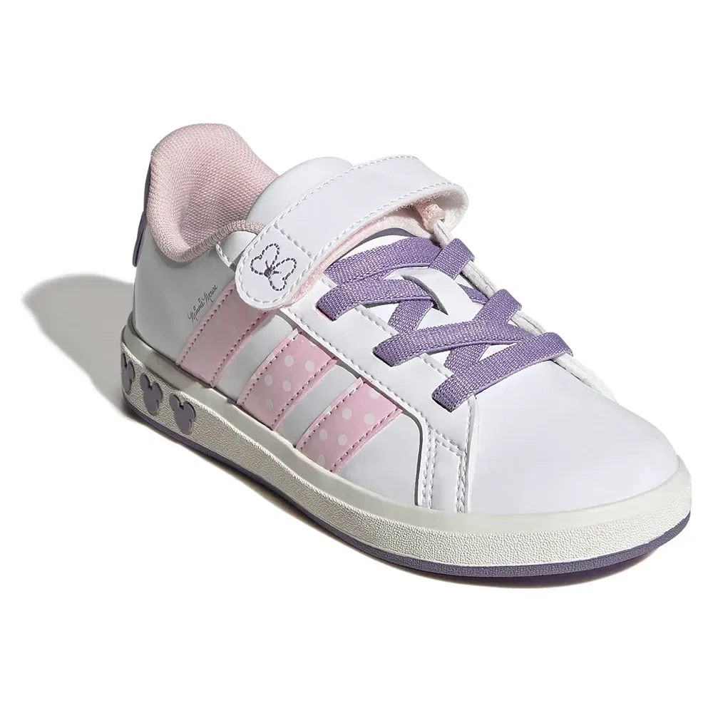 Детские кроссовки для девочек с принтом Disney Minnie Mouse Grand Court Adidas, White — фото 3