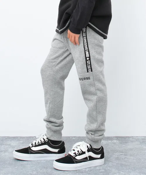 Детские спортивные штаны из футера с логотипом CONVERSE, Хитер Грей