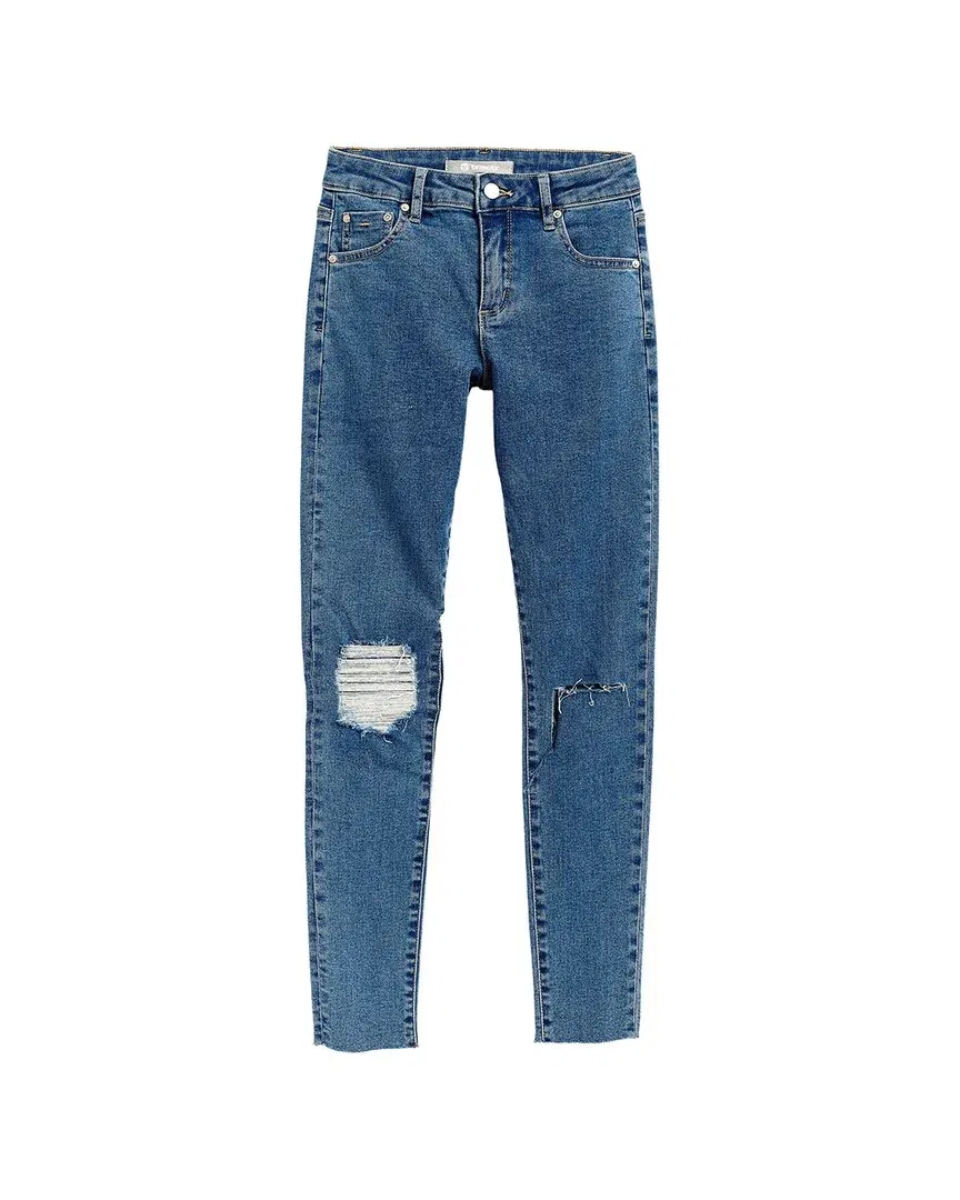 Детские джинсы-скинни с завышенной посадкой и потертостями Diane Mid Rise Skinny Pant tractr, синий