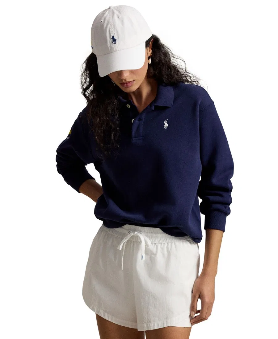 Женская рубашка-поло с длинным рукавом US Open Polo Ralph Lauren, Refined Navy
