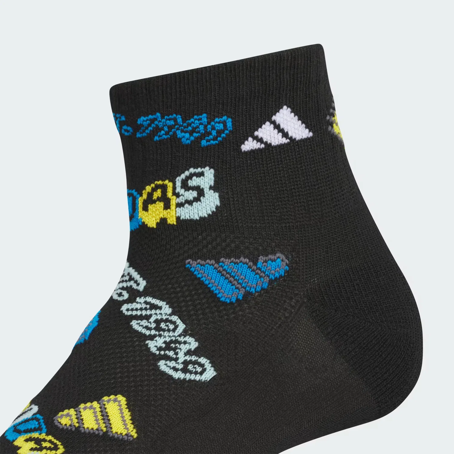 Детские носки с графическим принтом, набор из 6 пар, youth cushioned graphic 2.0 Adidas Performance, черный/ярко-синий/золотой — фото 2