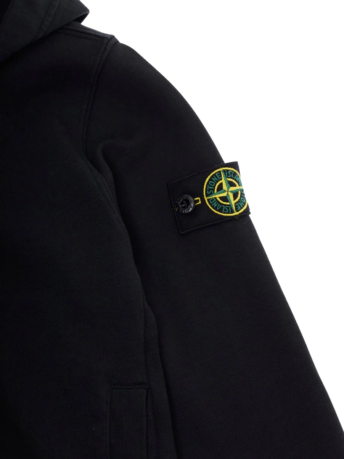 Толстовка с молнией с капюшоном Stone Island, черный — фото 2