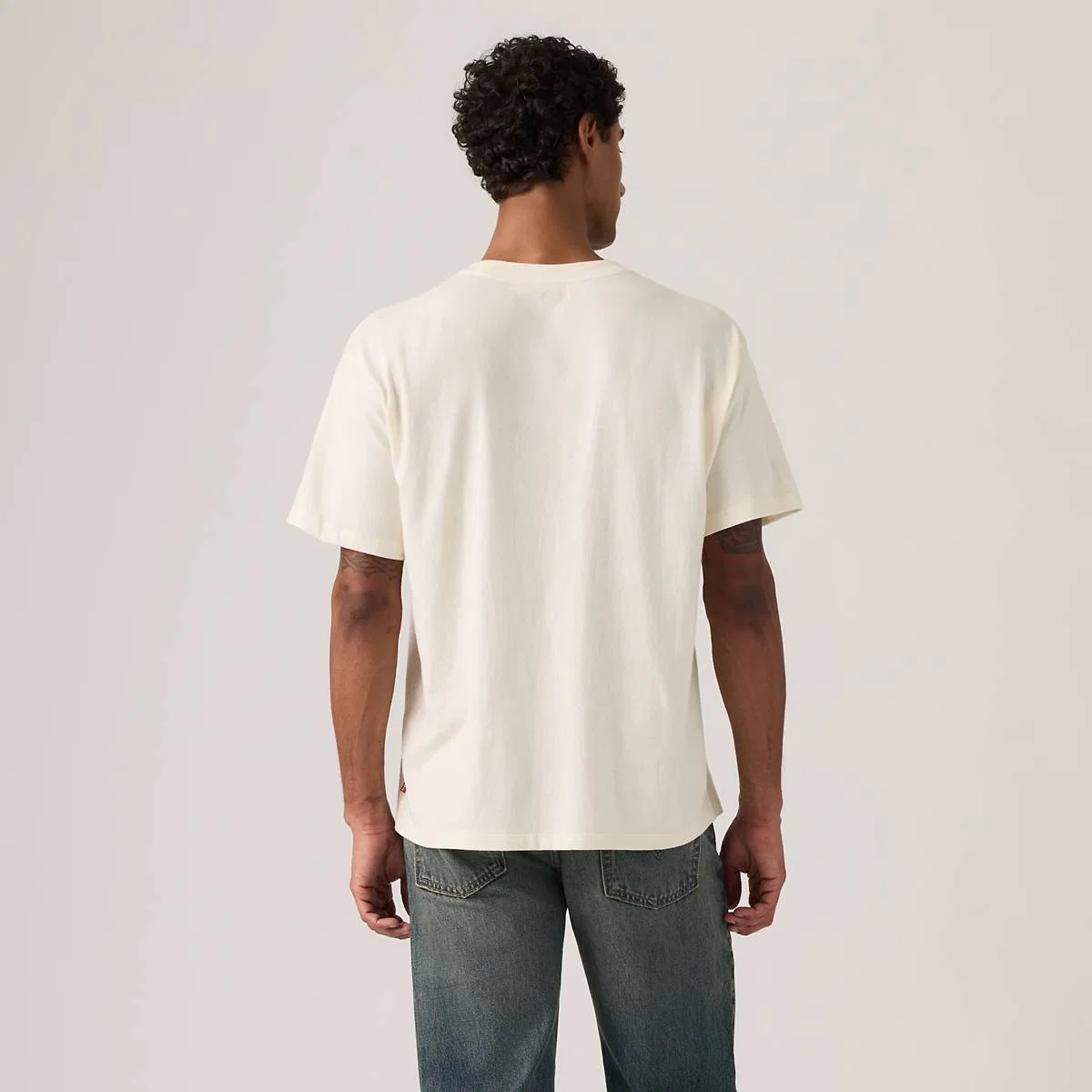 Винтажная футболка с графическим принтом Levi's, Record Swap Egret - Tan — фото 4