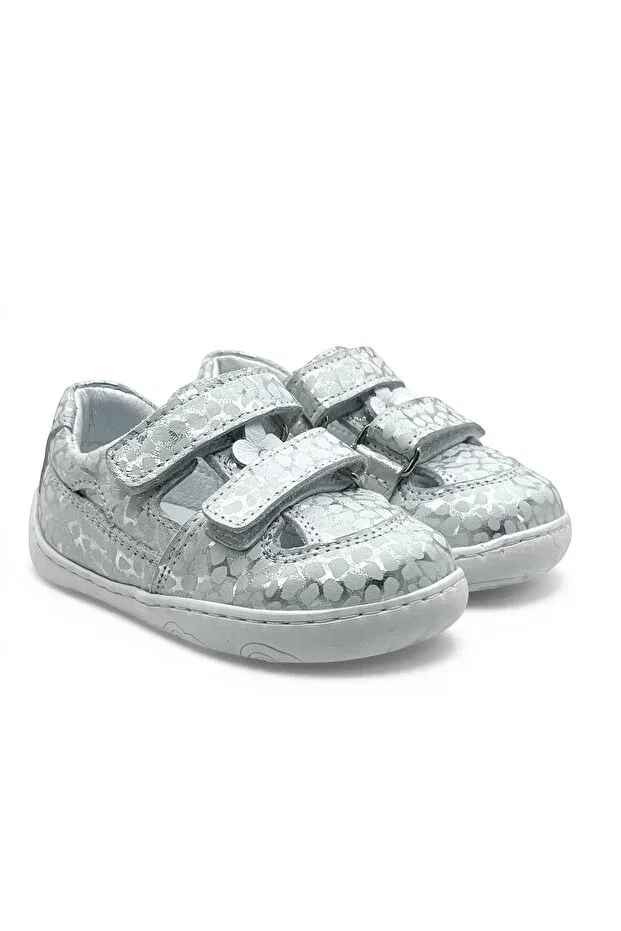 Детские кеды для девочек с ортопедической стелькой Happy Walk, Silver