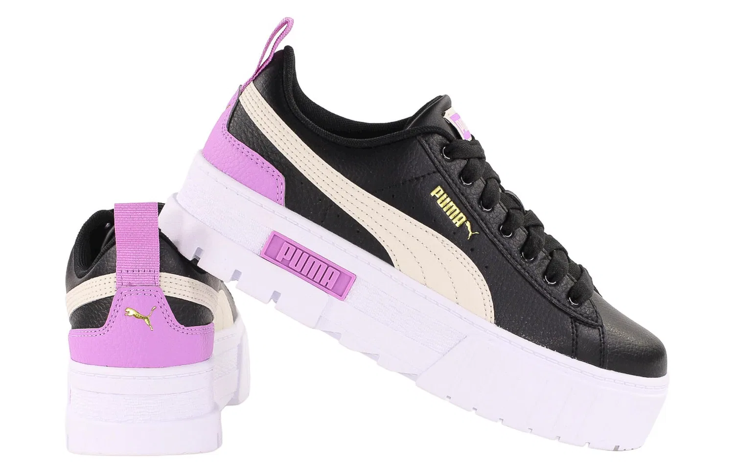 Детские кожаные кроссовки Puma Mayze Lth, Bunt — фото 4