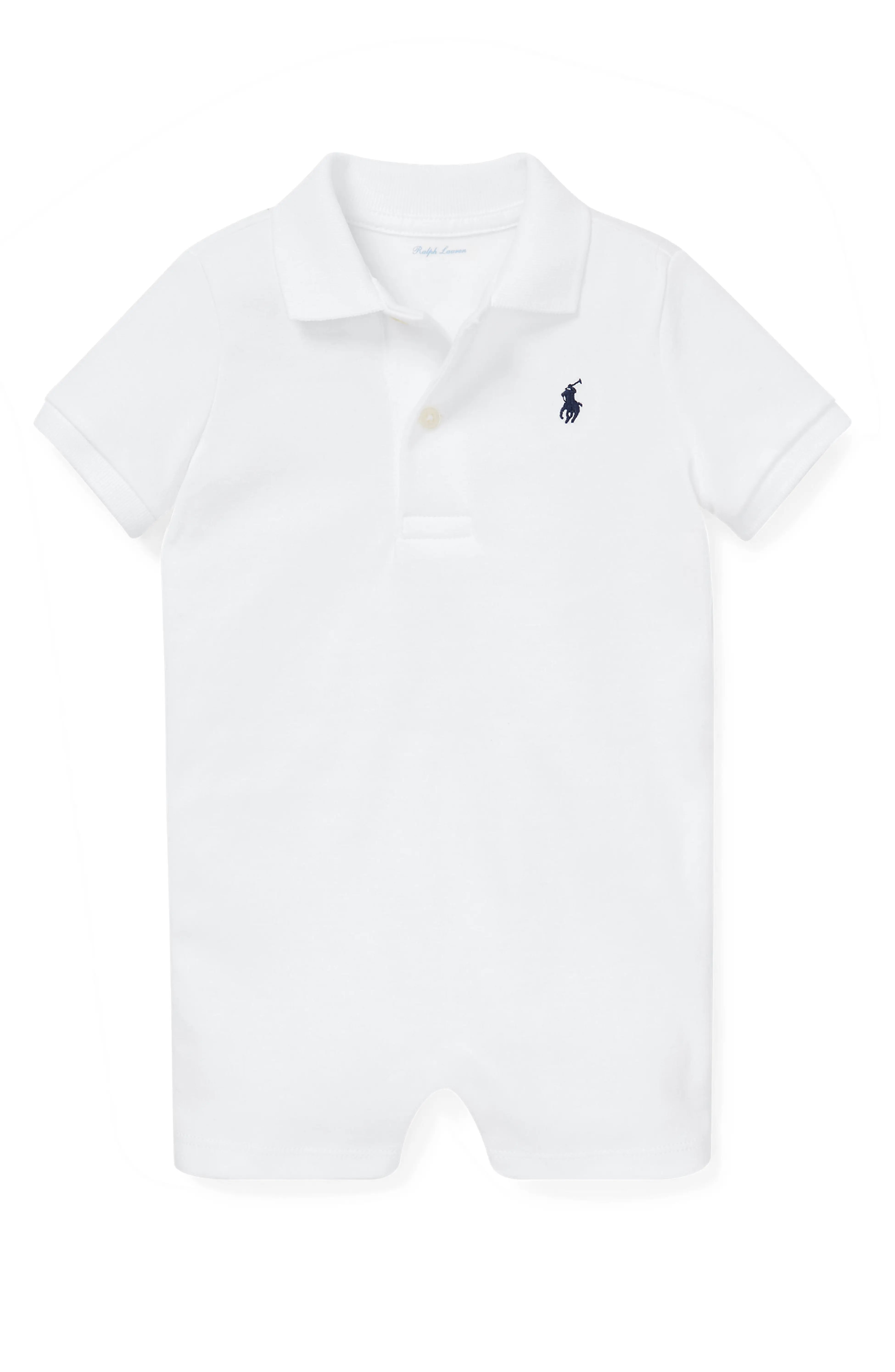 Комбинезон-поло Ralph Lauren Solid Cotton Interlock, белый