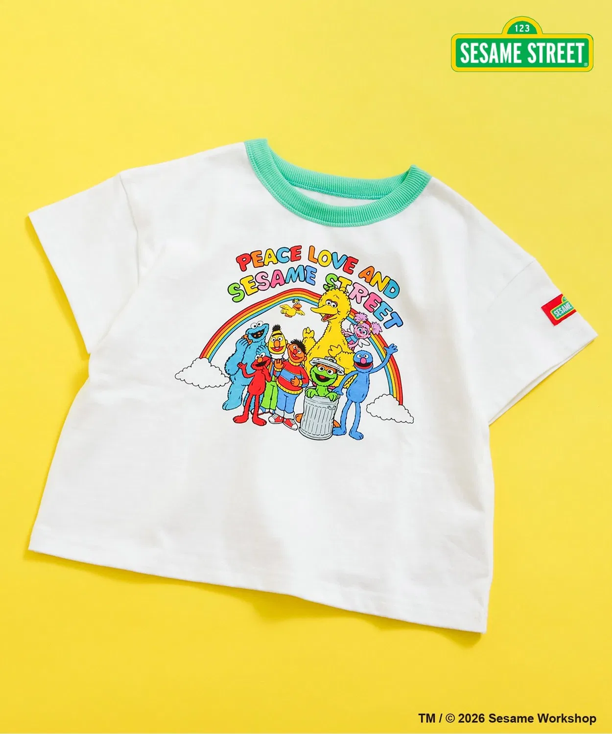 Детская футболка с длинным рукавомSesame Street, Green