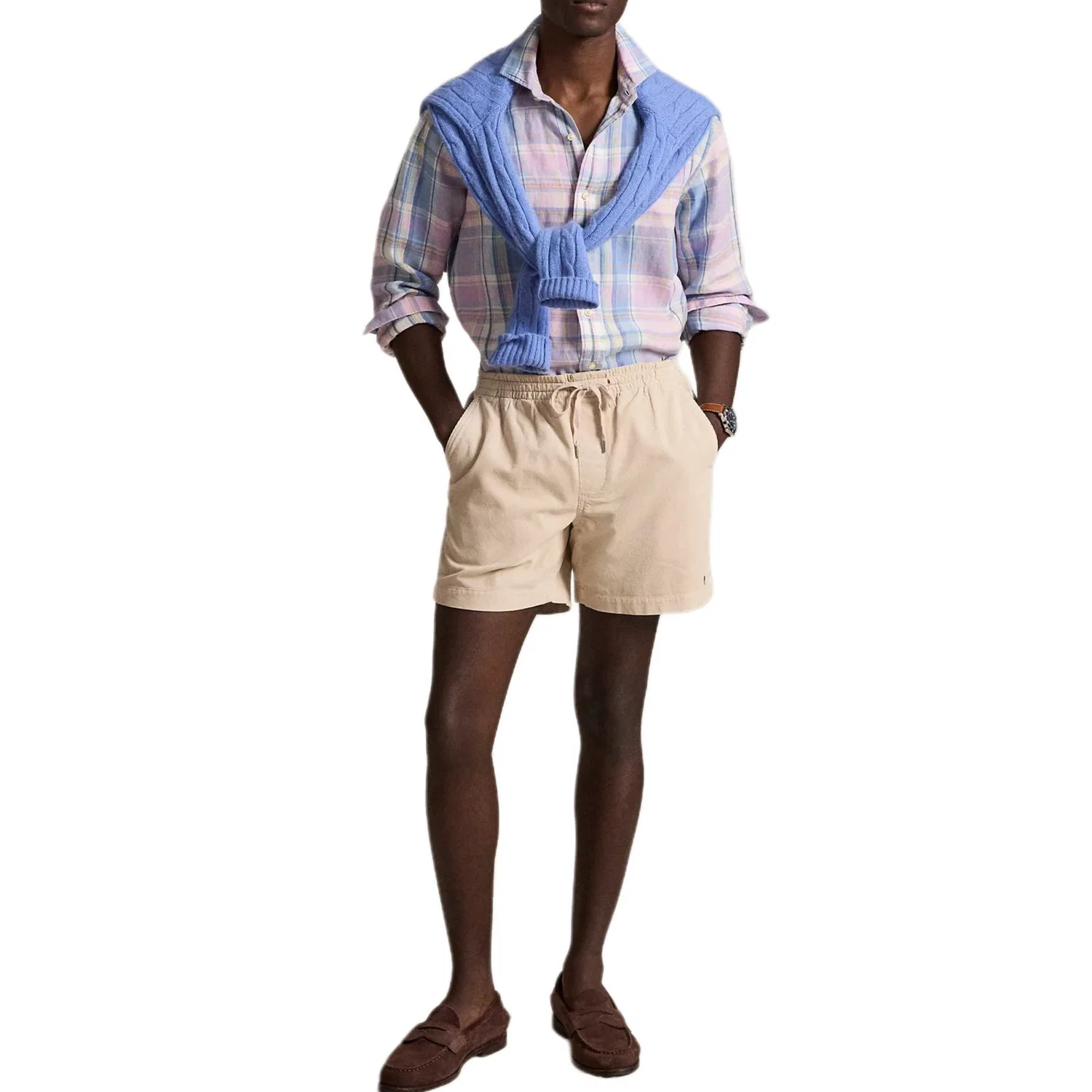 Мужские шорты повседневные классические Polo Ralph Lauren, Khaki — фото 4