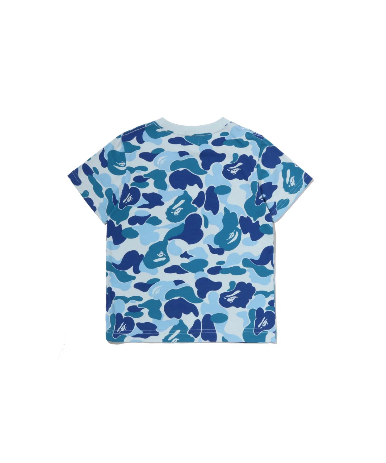 Детская футболка с коротким рукавом и камуфляжным принтом ABC CAMO BABY MILO COLLEGE TEE A BATHING APE, Blue — фото 3