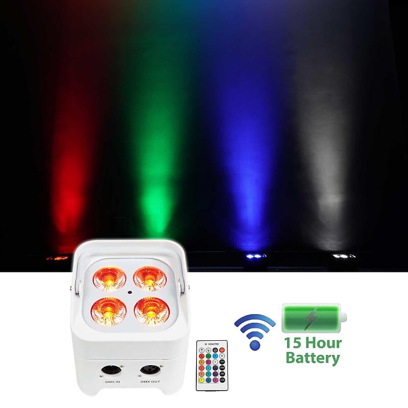 

Rockville BEST PAR 50 Белый Перезаряжаемый Par Wash Up-Light Wireless DMX+RGBWA+UV BEST PAR 50 WHITE