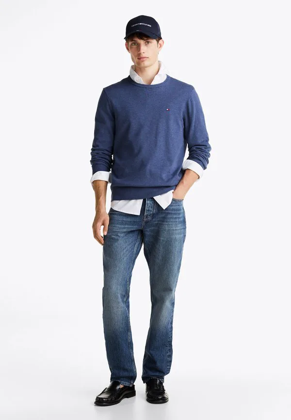 Свитер с круглым вырезом и вышивкой флага Tommy Hilfiger, Aegean Sea Heather — фото 2