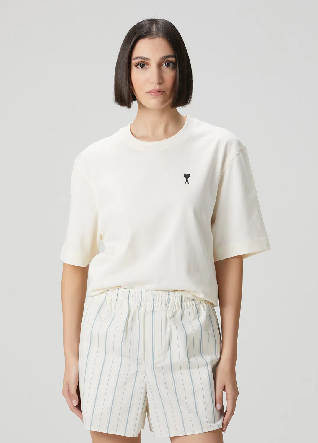 Футболка с принтом Ami Paris, white